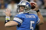DETROIT - NOVEMBER 23:  Quarterback Drew Stanton #5 of the Detroit Lions drops back to pass against the Tampa Bay Buccaneers during the NFL game at Ford Field on November 23, 2008 in Detroit, Michigan.  The Buccaneers defeated the Lions 38-20.  (Photo by Christian Petersen/Getty Images)