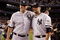 NEW YORK - SEPTEMBER 21: Phil Hughes #65 (L) and Joba Chamberlain #62 of the New York Yankees pose for a photograph after the last regular season game at Yankee Stadium on September 21, 2008 in the Bronx borough of New York City. The Yankees are playing their final season in the 85 year old ball park and plan on moving into the new Yankee Stadium across the street to start the 09 season. (Photo by Jim McIsaac/Getty Images) 