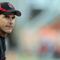 CORVALLIS, OR - OCTOBER 10: Head coach Jim Harbaugh of the Stanford Cardinals looks out at the action on the field in the third quarter of the game against the Oregon State Beavers at Reser Stadium on October 10, 2009 in Corvallis, Oregon. (Photo by Steve Dykes/Getty Images)