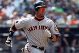 NEW YORK - AUGUST 16:  Travis Ishikawa #10 of the San Francisco Giants runs against the New York Mets on August 16, 2009 at Citi Field in the Flushing neighborhood of the Queens borough of New York City.  (Photo by Jim McIsaac/Getty Images)
