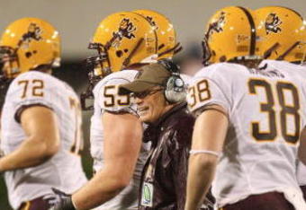 ATHENS, GA - SEPTEMBER 26: Head Coach Dennis Erickson of the Arizona State Sun Devils celebrates after a score against the Georgia Bulldogs at Sanford Stadium on September 26, 2009 in Athens, Georgia. (Photo by Scott Cunningham/Getty Images)
