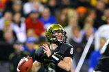 BOULDER, CO - OCTOBER 17: Tyler Hansen #9 of the Colorado Buffaloes looks to throw the ball against the Kansas Jayhawks during the game at Folsom Field on October 17, 2009 in Boulder, Colorado. (Photo by Garrett W. Ellwood/Getty Images)