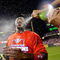 PHILADELPHIA - OCTOBER 21:  Ryan Howard #6 of the Philadelphia Phillies is sprayed down with champagne by teammate Pedro Martinez #45 as they  celebrate defeating the Los Angeles Dodgers 10-4 to advance to the World Series in Game Five of the NLCS during the 2009 MLB Playoffs at Citizens Bank Park on October 21, 2009 in Philadelphia, Pennsylvania.  (Photo by Jeff Zelevansky/Getty Images)