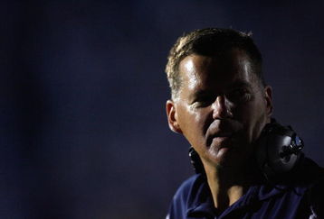CHAPEL HILL, NC - OCTOBER 4:  Head coach Randy Edsall of the Connecticut Huskies looks on during the game against the North Carolina Tar Heels at Kenan Stadium on October 4, 2008 in Chapel Hill, North Carolina.  (Photo by Kevin C. Cox/Getty Images)
