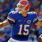 GAINESVILLE, FL - OCTOBER 17: Quarterback Tim Tebow #15 of the Florida Gators fumbles before passing in the first quarter against the University of Arkansas Razorbacks October 17, 2009 at Ben Hill Griffin Stadium in Gainesville, Florida. (Photo by Al Messerschmidt/Getty Images)