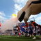 DENVER - OCTOBER 04:  The Denver Broncos take the field during player introductions prior to facing the Dallas Cowboys during NFL action at Invesco Field at Mile High on October 4, 2009 in Denver, Colorado. The Broncos defeated the Cowboys 17-10.  (Photo by Doug Pensinger/Getty Images)