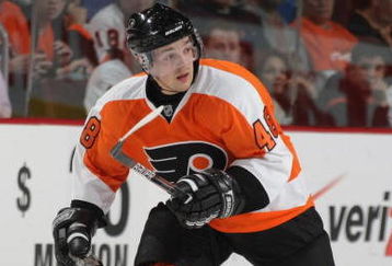 PHILADELPHIA - OCTOBER 08:  Daniel Briere #48 of the Philadelphia Flyers skates during the game against the Pittsburgh Penguins at the Wachovia Center on October 8, 2009 in Philadelphia, Pennsylvania.  (Photo by Bruce Bennett/Getty Images)