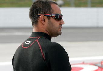 MARTINSVILLE, VA - OCTOBER 23:  Juan Pablo Montoya, driver of the #42 Target Chevrolet, stands on the grid during qualifying for the NASCAR Sprint Cup Series TUMS Fast Relief 500 at Martinsville Speedway on October 23, 2009 in Martinsville, Virginia.  (Photo by Jason Smith/Getty Images for NASCAR)