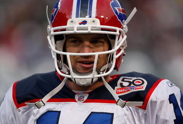 EAST RUTHERFORD, NJ - OCTOBER 18: Ryan Fitzpatrick #14 of the Buffalo Bills stands on the sidelines during the game against the New York Jets on October 18, 2009 at Giants Stadium in East Rutherford, New Jersey. The Bills defeated the Jets 16-13 in overtime. (Photo by Jared Wickerham/Getty Images)