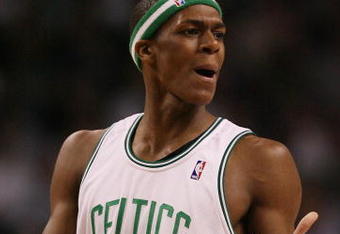 BOSTON - MAY 02:  Rajon Rondo #9 of the Boston Celtics reacts after he is called for a technical foul in the second half against the Chicago Bulls in Game Seven of the Eastern Conference Quarterfinals during the 2009 NBA Playoffs at TD Banknorth Garden on May 2, 2009 in Boston, Massachusetts. The Celtics defeated the Bulls 109-99. NOTE TO USER: User expressly acknowledges and agrees that, by downloading and or using this photograph, User is consenting to the terms and conditions of the Getty Images License Agreement.  (Photo by Elsa/Getty Images)