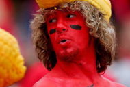 LINCOLN, NE - SEPTEMBER 15:  University of Nebraska student Patrick Welsh of Sioux Falls, South Dakota waits for the Nebraska Cornhuskers to play the USC Trojans on September 15, 2007 at Memorial Stadium in Lincoln, Nebraska.  (Photo by Matthew Stockman/Getty Images)