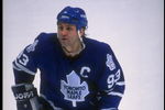 17 Mar 1995:  Center Doug Gilmour of the Toronto Maple Leafs looks on during a game against the Anaheim Mighty Ducks at Arrowhead Pond in Anaheim, California.  The game was a tie, 4-4. Mandatory Credit: Glenn Cratty  /Allsport