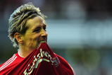 LIVERPOOL, UNITED KINGDOM - OCTOBER 25:  Fernando Torres of Liverpool celebrates scoring the opening goal during the Barclays Premier League match between Liverpool and Manchester United at Anfield on October 25, 2009 in Liverpool, England. (Photo by Clive Mason/Getty Images)