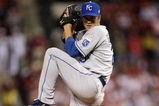 ST. LOUIS, MO - JULY 14:  American League All-Star Zack Greinke of the Kansas City Royals pitches during the 2009 MLB All-Star Game at Busch Stadium on July 14, 2009 in St Louis, Missouri. (Photo by Jamie Squire/Getty Images)