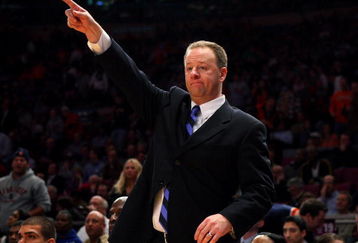 NEW YORK - MARCH 11:  Head Coach Bobby Gonzalez of the Seton Hall Pirates reacts on the sidelines during a game against the Syracuse Orange during the second round of the Big East Tournament at Madison Square Garden on March 11, 2009 in New York City.  (Photo by Jim McIsaac/Getty Images)