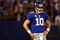 EAST RUTHERFORD, NJ - OCTOBER 25:  Eli Manning #10 of the New York Giants reacts after a bad pass against the Arizona Cardinals on October 25, 2009 at Giants Stadium in East Rutherford, New Jersey.  (Photo by Chris McGrath/Getty Images)