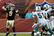 MIAMI - OCTOBER 25:  Quarterback Drew Brees #9 of the New Orleans Saints throws a pass against the Miami Dolphins at Land Shark Stadium on October 25, 2009 in Miami, Florida. The Saints defeated the Dolphins 46-34.  (Photo by Doug Benc/Getty Images)