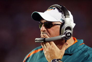 MIAMI - OCTOBER 25:  Head coach Tony Sparano of the Miami Dolphins watches as his team lost the lead in the fourth quarter against the New Orleans Saints at Land Shark Stadium on October 25, 2009 in Miami, Florida. The Saints defeated the Dolphins 46-34.  (Photo by Doug Benc/Getty Images)