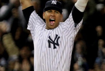 NEW YORK - OCTOBER 25:  Alex Rodriguez #13 of the New York Yankees celebrates their 5-2 victory over the Los Angeles Angels of Anaheim at the end of the top of the ninth inning in Game Six of the ALCS during the 2009 MLB Playoffs at Yankee Stadium on October 25, 2009 in the Bronx borough of New York City. The New York Yankees won the ALCS series 4-2 over the Los Angeles Angels of Anaheim to capture the American League pennant.  (Photo by Al Bello/Getty Images)