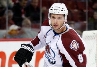 MONTREAL- OCTOBER 15:  Wojtek Wolski #8 of the Colorado Avalanche skates during the warm up period prior to facing the Montreal Canadiens in their NHL game on October 15, 2009 at the Bell Centre in Montreal, Quebec, Canada.  The Avalanche defeated the Canadiens 3-2.  (Photo by Richard Wolowicz/Getty Images)