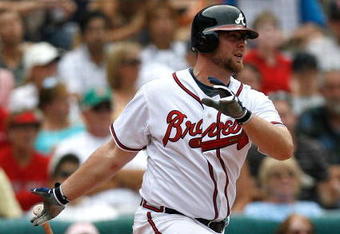 ATLANTA - JUNE 27:  Catcher Brian McCann #16 of the Atlanta Braves against the Boston Red Sox at Turner Field on June 27, 2009 in Atlanta, Georgia.  (Photo by Kevin C. Cox/Getty Images)