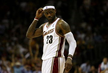 CLEVELAND - MAY 28:  LeBron James #23 of the Cleveland Cavaliers looks on late in the game against the Orlando Magic in Game Five of the Eastern Conference Finals during the 2009 Playoffs at Quicken Loans Arena on May 28, 2009 in Cleveland, Ohio. NOTE TO USER: User expressly acknowledges and agrees that, by downloading and or using this photograph, User is consenting to the terms and conditions of the Getty Images License Agreement  (Photo by Elsa/Getty Images)