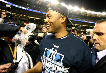 NEW YORK - OCTOBER 25: Mariano Rivera #42 of the New York Yankees walks off the field after defeating the Los Angeles Angels of Anaheim 5-2 in Game Six of the ALCS during the 2009 MLB Playoffs at Yankee Stadium on October 25, 2009 in the Bronx borough of New York City. The New York Yankees won the ALCS series 4-2 over the Los Angeles Angels of Anaheim to capture the American League pennant.  (Photo by Al Bello/Getty Images)