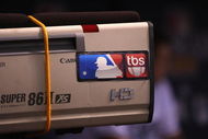 ST PETERSBURG, FL - OCTOBER 18:  TBS cameras during game six of the American League Championship Series between the Boston Red Sox and the Tampa Bay Rays during the 2008 MLB playoffs on October 18, 2008 at Tropicana Field in St Petersburg, Florida.  (Photo by Elsa/Getty Images)