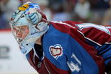 DENVER - OCTOBER 24:  Goalkeeper Craig Anderson #41 of the Colorado Avalanche awaits action against the Detroit Red Wings during NHL action at the Pepsi Center on October 24, 2009 in Denver, Colorado. Anderson had 48 saves as the Avalanche defeated the Red Wings 3-1.  (Photo by Doug Pensinger/Getty Images)