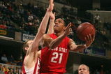 INDIANAPOLIS - MARCH 13:  Evan Turner #21 of the Ohio State Buckeyes drives for a shot attempt agianst the Wisconsin Badgers  during the second round of the Big Ten Men's Basketball Tournament at Conseco Fieldhouse on March 13, 2009 in Indianapolis, Indiana.  (Photo by Jonathan Daniel/Getty Images)
