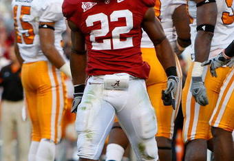 TUSCALOOSA, AL - OCTOBER 24:  Mark Ingram #22 of the Alabama Crimson Tide reacts after rushing for a first down against the Tennessee Volunteers at Bryant-Denny Stadium on October 24, 2009 in Tuscaloosa, Alabama.  (Photo by Kevin C. Cox/Getty Images)