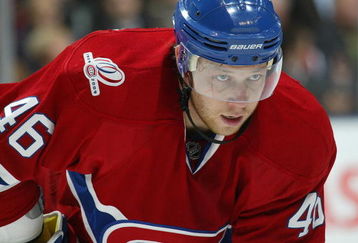 TORONTO, ON - OCTOBER 1:  Andrei Kostitsyn #46 of the Montreal Canadiens waits for a faceoff in a game against the Toronto Maple Leafs on October 1, 2009 at the Air Canada Centre in Toronto, Ontario. The Canadiens dfeated the Leafs 4-3 in overtime. (Photo by Claus Andersen/Getty Images)