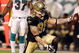 MIAMI - OCTOBER 25: Tight end Jeremy Shockey #88 of the New Orleans Saints celebrates after making a first down reception over safety Yeremiah Bell #37 of the Miami Dolphins at Land Shark Stadium on October 25, 2009 in Miami, Florida. The Saints defeated the Dolphins 46-34. (Photo by Doug Benc/Getty Images)