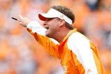 KNOXVILLE, TN - OCTOBER 10: Lane Kiffin the Head Coach of the Tennessee Volunteers is pictured during the SEC game against the Georgia Bulldogs at Neyland Stadium on October 10, 2009 in Knoxville, Tennessee. (Photo by Andy Lyons/Getty Images)
