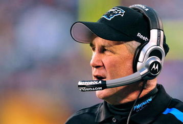CHARLOTTE, NC - OCTOBER 25:  Coach John Fox of the Carolina Panthers watches his team against the Buffalo Bills at Bank of America Stadium on October 25, 2009 in Charlotte, North Carolina. Buffalo won 20-9. (Photo by Grant Halverson/Getty Images)