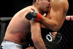 LOS ANGELES, CA - OCTOBER 24:  UFC Light Heavyweight Champion Lyoto Machida (L) battles with UFC Light Heavyweight challenger Mauricio Rua (R) during their title fight at UFC 104 at Staples Center on October 24, 2009 in Los Angeles, California.  (Photo by Jon Kopaloff/Getty Images)