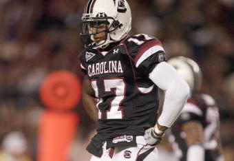 COLUMBIA - NOVEMBER 1:  Chris Culliver #17 of the South Carolina Gamecocks walks on the field during the game against the Tennessee Volunteers at Williams-Brice Stadium on November 1, 2008 in Columbia, South Carolina. (Photo by: Streeter Lecka/Getty Images)