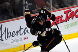 ANAHEIM, CA - OCTOBER 21:  Ryan Getzlaf #15 falls over teamate Luca Sbisa #5  of the Anaheim Ducks during the game against the Dallas Stars at The Honda Center on October 21, 2009 in Anaheim, California.  (Photo by Jacob de Golish/Getty Images)