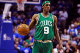 ORLANDO, FL - MAY 14:  Rajon Rondo #9 of the Boston Celtics sets up the offense in Game Six of the Eastern Conference Semifinals during the 2009 NBA Playoffs against the Orlando Magic at Amway Arena on May 14, 2009 in Orlando, Florida.  NOTE TO USER: User expressly acknowledges and agrees that, by downloading and/or using this Photograph, user is consenting to the terms and conditions of the Getty Images License Agreement.  (Photo by Sam Greenwood/Getty Images)
