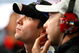 CONCORD, NC - OCTOBER 16: Jimmie Johnson (L), driver of the #48 Lowe's Chevrolet, watches lap times with crew chief Chad Knaus (R) during practice for the NASCAR Sprint Cup Series NASCAR Banking 500 at Lowe's Motor Speedway on October 16, 2009 in Concord, North Carolina.  (Photo by Geoff Burke/Getty Images for NASCAR)