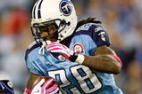 NASHVILLE, TN - OCTOBER 11:  Chris Johnson #28 of the Tennessee Titans runs with the ball during the NFL game against the Indianapolis Colts at LP Field on October 11, 2009 in Nashville, Tennessee. The Colts defeated the Titans 31-9.  (Photo by Andy Lyons/Getty Images)