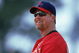 12 Mar 2000: Mark McGwire #25 of the St. Louis Cardinals smiles as he stands in the field during a Spring Training Game against the Los Angeles Dodgers at the Holman Stadium in Vero Beach, Florida. The Cardinals defeated the Dodgers 7-5. Mandatory Credit: Harry How  /Allsport
