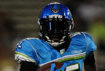 ORLANDO, FL - OCTOBER 22:  Taye Biddle #15 of the Florida Tuskers runs during the game against the California Redwoods at the Florida Citrus Bowl on October 22, 2009 in Orlando, Florida.  (Photo by Sam Greenwood/Getty Images)