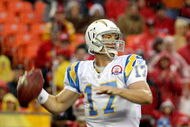 KANSAS CITY, MO - OCTOBER 25:  Quarterback Philip Rivers #17 of the San Diego Chargers in action during the game against the Kansas City Chiefs on October 25, 2009 at Arrowhead Stadium in Kansas City, Missouri.  (Photo by Jamie Squire/Getty Images)