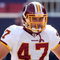 EAST RUTHERFORD, NJ - SEPTEMBER 13: Chris Cooley #47 of the Washington Redskins warms up before playing the New York Giants on September 13, 2009 at Giants Stadium in East Rutherford, New Jersey. (Photo by Jim McIsaac/Getty Images)
