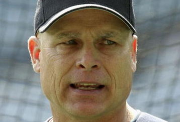 BRONX, NY - APRIL 6: Bench coach Brad Mills of the Boston Red Sox looks on during batting practice before thier game against the New York Yankees at Yankee Stadium on April 6, 2005 in Bronx, New York. (Photo by Jim McIsaac/Getty Images)
