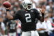 OAKLAND, CA - OCTOBER 18: JaMarcus Russell #2 of the Oakland Raiders passes against the Philadelphia Eagles during an NFL game at the Oakland-Alameda County Coliseum on October 18, 2009 in Oakland, California. (Photo by Jed Jacobsohn/Getty Images)