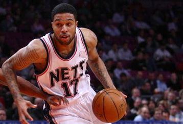 NEW YORK - MARCH 18:  Chris Douglas-Roberts #17 of the New Jersey Nets drives against the New York Knicks at Madison Square Garden March 18, 2009 in New York City. NOTE TO USER: User expressly acknowledges and agrees that, by downloading and/or using this Photograph, User is consenting to the terms and conditions of the Getty Images License Agreement.  (Photo by Chris McGrath/Getty Images)