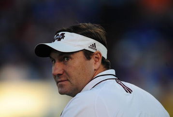 STARKVILLE, MS - OCTOBER 24:  Head coach Dan Mullen of the Mississippi State Bulldogs, during pre game warm up against the Florida Gators, at Davis Wade Stadium on  October 24, 2009 in Starkville, Mississippi  (Photo by Rick Dole/Getty Images)