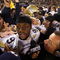 ATLANTA - OCTOBER 17:  Quarterback Josh Nesbitt #9 of the Georgia Tech Yellow Jackets is interviewed by ESPN Radio on the field after their 28-23 win over the Virginia Tech Hokies at Bobby Dodd Stadium on October 17, 2009 in Atlanta, Georgia.  (Photo by Kevin C. Cox/Getty Images)